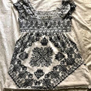 Black & White Printed Blouse